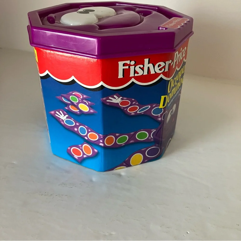 VTG 1996 Fisher Price Games Octopus‎ Dominoes Matching and Counting Fun Complete
